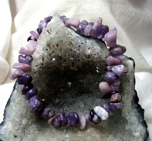 Lepidolith splitterarmband - lepidolith,