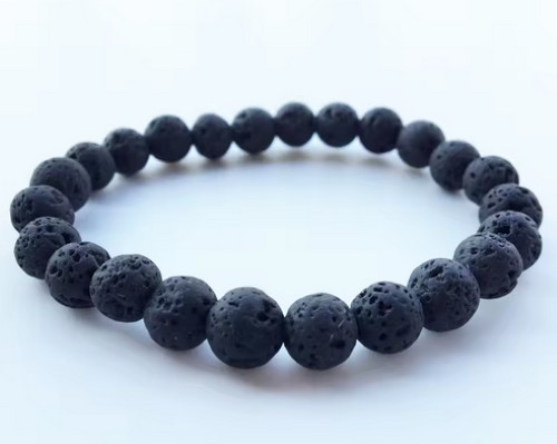 Lavastein armband 6mm - lavastein,