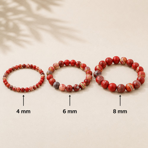 Rote jaspis edelstein - rote, armband