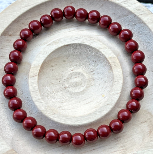 Rotes zinnober armband - zinnober,