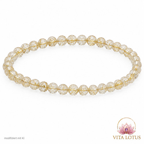 Rutilquarz mini kugelarmband - rutilquarz, 4