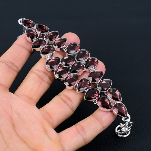 Armband mit roter granat - mit,