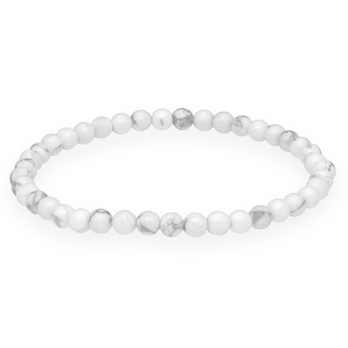 Magnesit mini kugelarmband 4mm - magnesit,