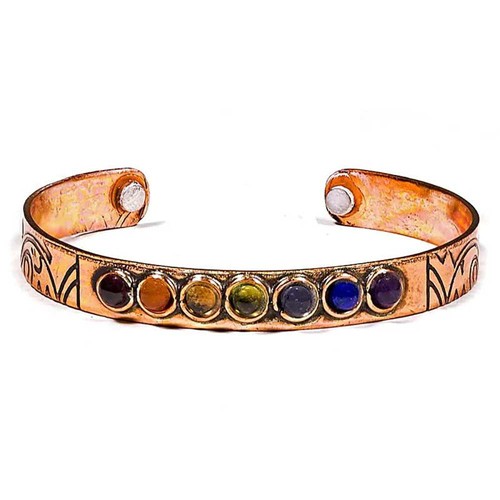 Kupferarmband chakren - 7, &