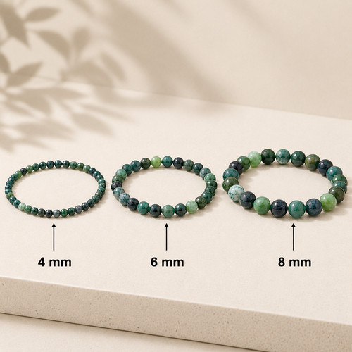Moosachat edelstein armband - edelstein,