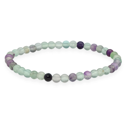 Fluorit mini kugelarmband 4mm - fluorit, mini-kugelarmband