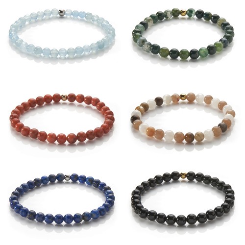 Edelstein armband 6mm - edelstein,
