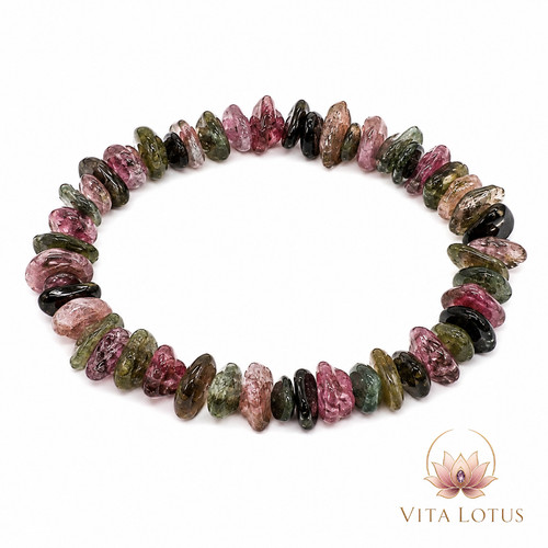 Turmalin bunt splitterarmband - bunt,