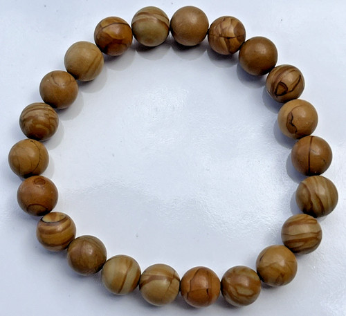 Braunes holz jaspis armband - braunes,
