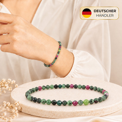 Rubin zoisit edelstein armband - rubin,