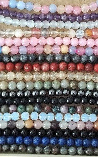 6 mm edelstein armband - 4, /