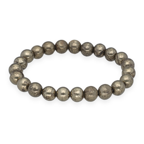 Pyrit kugelarmband 8 mm - pyrit,