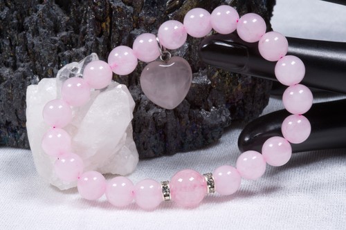 Edelstein armband rosenquarz - edelstein, |