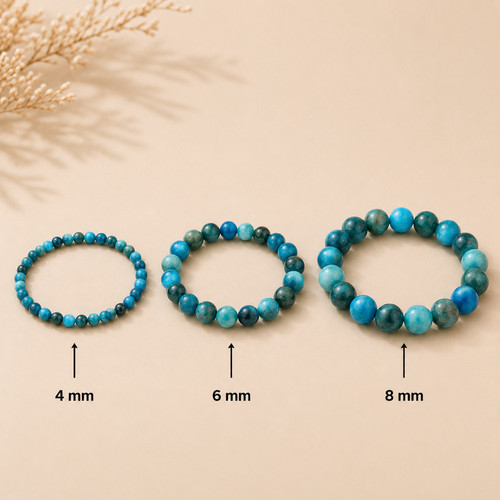 Apatit edelstein armband rund - edelstein,