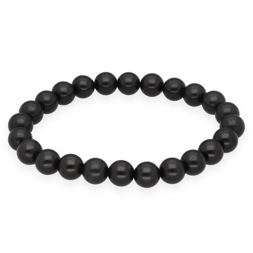 Schungit kugelarmband 8 mm - kugelarmband,